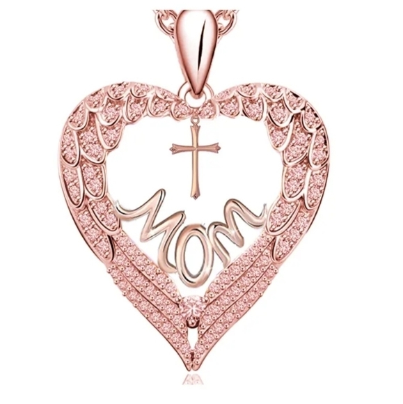 unbranded Jewelry - New womans mom cross angel wing pendant necklace